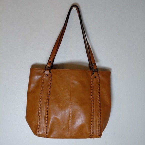 Sam & Hadley Faux Leather Brown Shoulder Purse Tote Bag Handbag Hand Bag - Picture 1 of 14